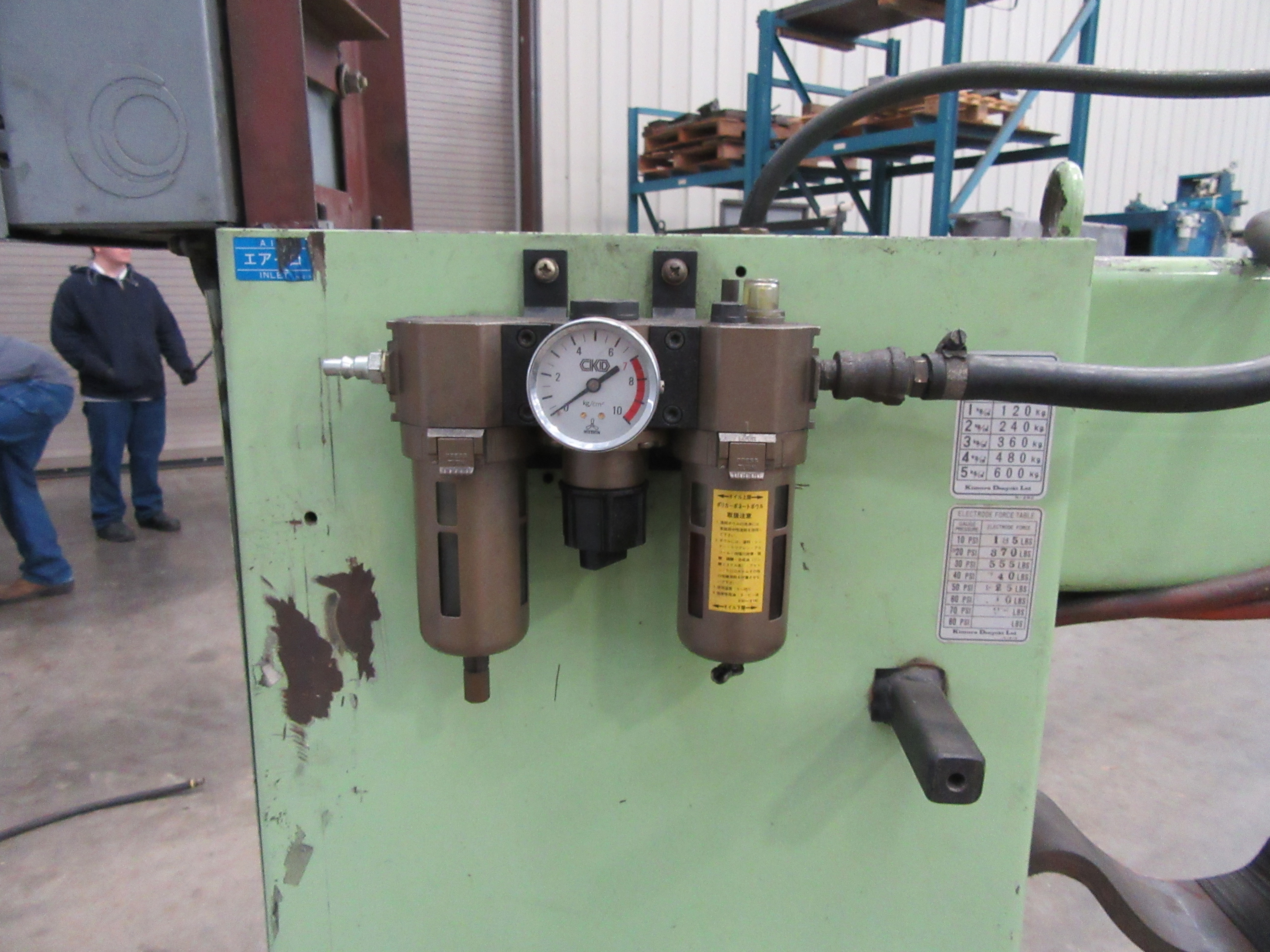 6726 KIMURA Presstype Spot Welder, 50 KVA TJ SNOW Resistance Welders
